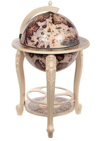 Глобус бар в кабинет карта мира подарок начальнику директору руководителю | Диаметр сферы 45 см Handmade 45045W-M (345646770)