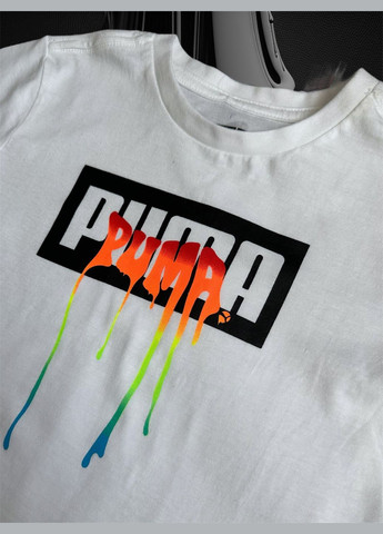 Белая демисезонная футболка Puma
