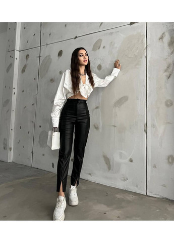 Жіночі штани з еко-шкіри на флісі Україна (354824040)