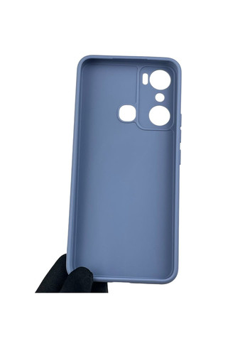 Чехол для Hot 20i с квадратными гранями с защитой камеры на инфиникс хот 20ай голубой Infinix (366020342)