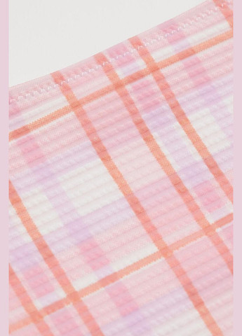 Белые купальные трусики-плавки,белый-розовый в клетку, H&M