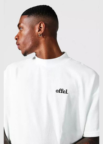 Белая футболка Boohoo Oversized Offcl Velour Extended MZZ90731