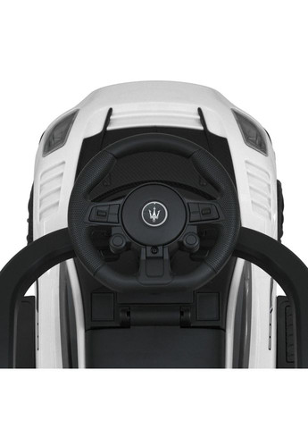 Дитяча каталка-толокар 2 в 1 Maserati біла з батьківською ручкою для дітей від 3 років толокар із багажником Bambi (368757285)