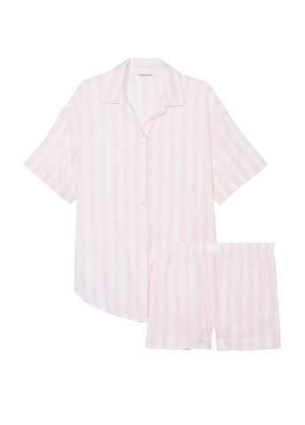 Комбинированная всесезон пижама с шортами modal-cotton short pajama set Victoria's Secret