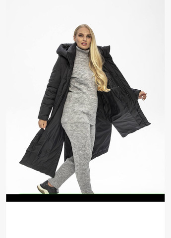 Чорне зимнє Пальто Агата (01191b-brown44) MioRichi