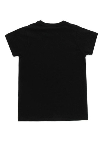 Черная демисезонная футболка детская базовая (4154-128b-black) A-yugi