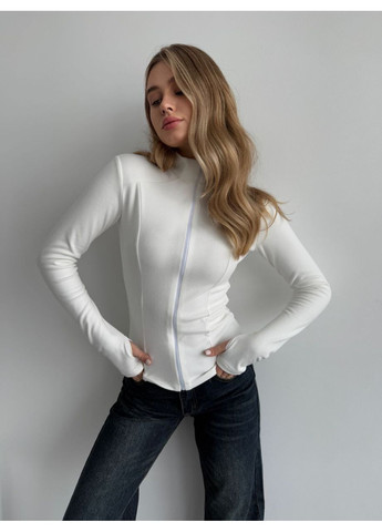 Женская теплая кофта на молочном цвете 35591 No Brand (365769416)