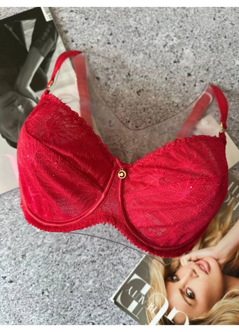 Красный бюстгальтер с мягкой чашкой без поролона на косточках красный Lanny Mode