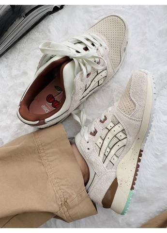 Бежеві літні кросівки asics gel-lyte iii beige/brown асікс гель No Brand