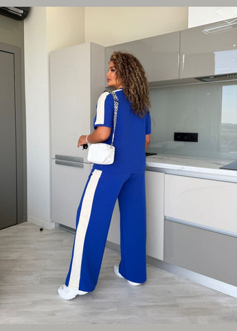 Легкий повсякденний костюм синього кольору 33727 Fashion (340918269)