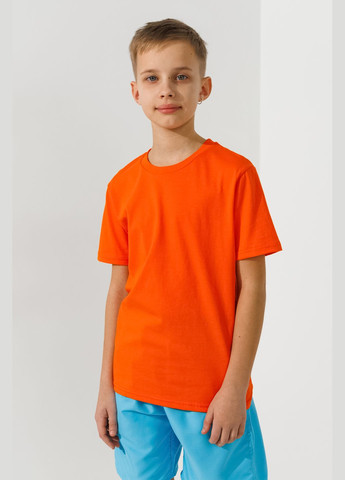 Помаранчева літня футболка однотонна унісекс 3254062 158 см shop (2000991017405) ALG