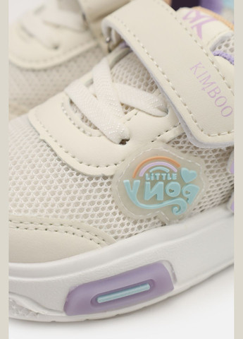 Молочные кеды для девочки, на плоской подошве цвет молочный cb-00273702 Kimboo