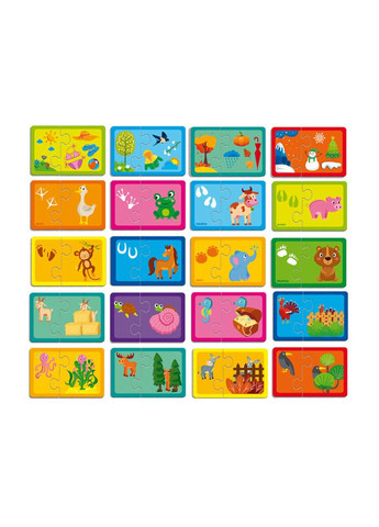 Пазлы Найди пару. Времена года. Чьи следы? Кто скрылся" VT5003-04 Рус Vladi toys (365640956)