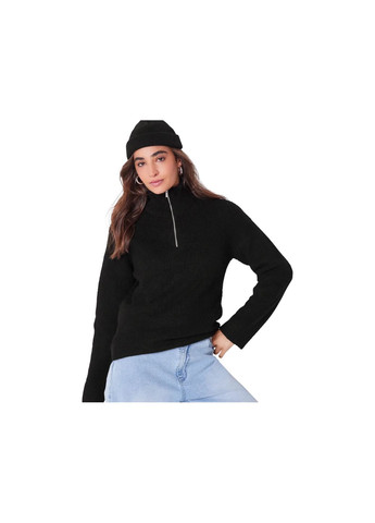 Черный демисезонный свитер на молнии для женщины lycra® 487524 Esmara