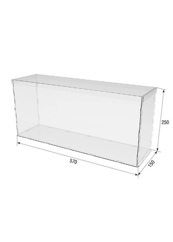 Коробка акриловая 570х150х250 с крышкой Ekostar (368306936)