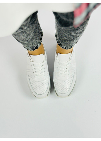 099 Кросівки Шкіряні Білі літні з перфорацією KDSL білі літо (290185875)