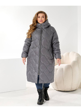 Графитовая демисезонная куртка женская тёплая Style Point