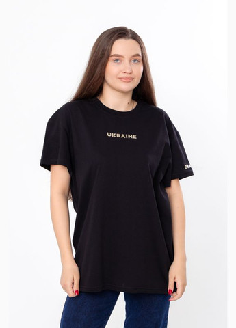 Чорна літня футболка жіноча "family look" з коротким рукавом Носи своє