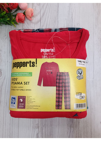 Красная всесезон пижама для девочки Pepperts