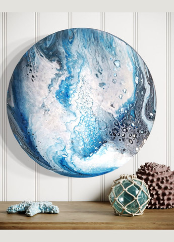 Подарочный набор для создания картины в технике абстрактной живописи жидкий акрил Набор "Сапфир". Круг 30 см Barva (315891042)