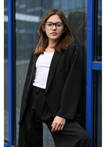 Черный демисезонный подростковый классический костюм из турецкой костюмной ткани — замеры в описании брючный DK/DL Мода без кордонів