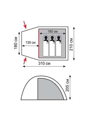 Намет Apache 3 Зелений UTTT-023 Totem (308863330)