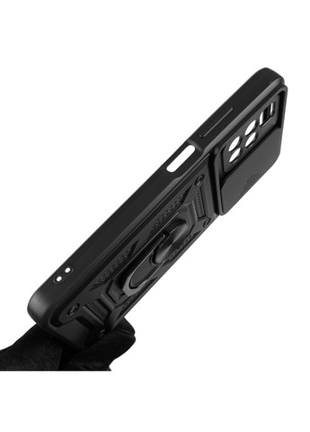 Чехол для Redmi 10 (2022) бронированный с кольцом со шторкой на сяоми редми 10 2022 чёрный rg1 Xiaomi (366020488)