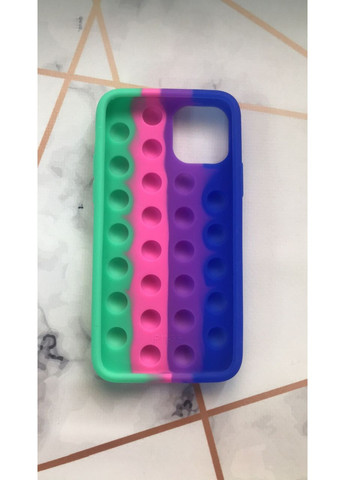 Силиконовый чехол Поп ит Антистресс Поп-Ит Pop It на iPhone 11 Попит Синий (сине-зелёный) Silicone Case (359497595)