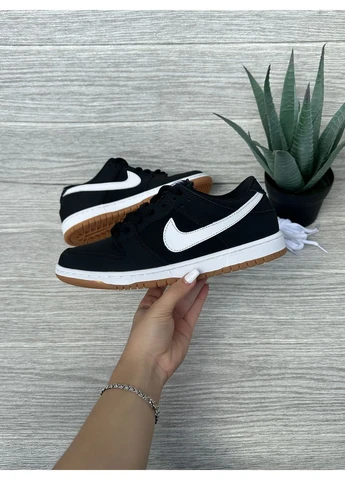 Білі кросівки чоловічі nike sb dunk low black white найк сб данк білі демісезон No Brand
