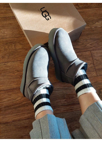Уггі Жіночі UGG Ultra Mini Platform Grey (Замша) No Brand (364860321)