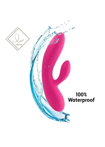 Гнучкий вібратор кролик з двома моторами Lea Rabbit Vibrator Rubine Red FeelzToys (315013304)
