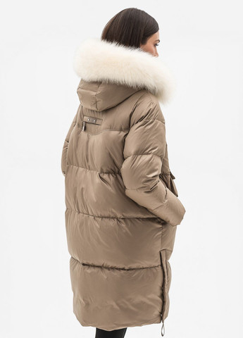 Бежевый зимний Пуховик Vo-tarun