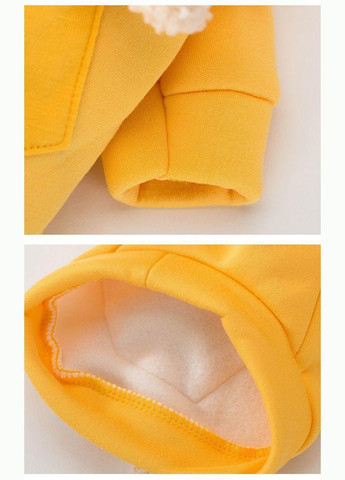 Светр з ведмедем у кишені для собак Pet Style "Тедді" Жовтий L No Brand - (323236764)