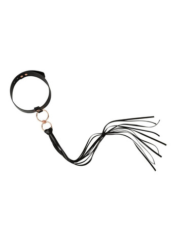 Ошейник с флогером - Collar with Flogger - Black Rosy Gold (369945748)
