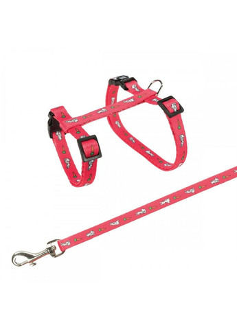 Шлейка с поводком для кролика, с морковками, нейлон, 25–44 см/10 мм (цвета в ассортименте) Trixie (362701801)