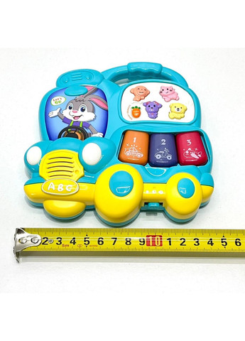 Набор игровой пианино машинка брелок музыка звук украинские стихи свет Голубой (FT 0027) Limo Toy (362576995)