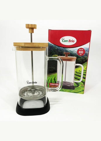 Чайник заварник CB-6680W 800 мл, Колба френч пресс, Заварочный чайник для JG-552 листового чая Con Brio (349512097)