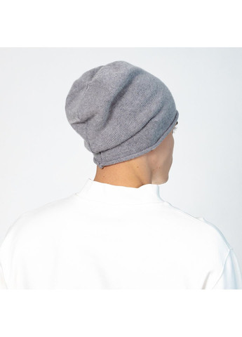 Шапка біні чоловіча вовна сіра АЛІМ 564-459 LuckyLOOK 564-442М (322792653)
