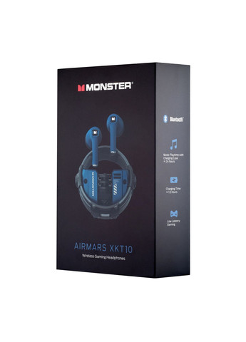 Наушники Bluetooth XKT10 Wireless Bluetooth 5.2 Gaming earbuds 300mAh Blue Monster (297457662)
