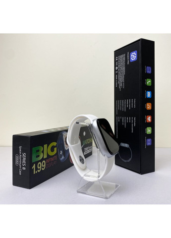 Умные часы Т800 Pro Max Белые смарт часы с пульсометром для отслеживания активности фитнес часы Smart Watch Watch 45 mm (372460449)