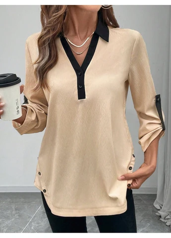 Кремовая блуза SHEIN