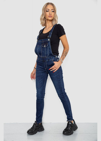 Комбинезон женский Ager Комбинезон однотонный синий кэжуал джинс