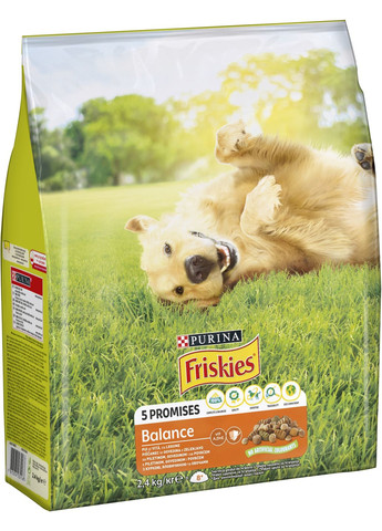 Сухой корм FRISKIES Balance для взрослых собак, с курицей, говядиной и овощами, 2,4 кг Purina Friskies (330007588)