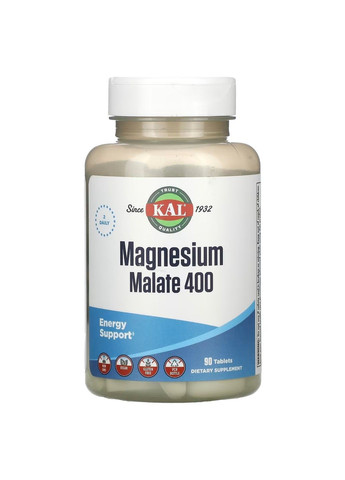 Магний Малат Magnesium Malate 400мг - 90 таб KAL (285790102)