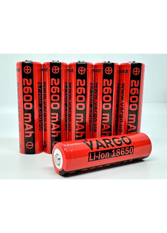 Аккумулятор 18650 Liion 3.7V 2600mAh VARGO (311198756)