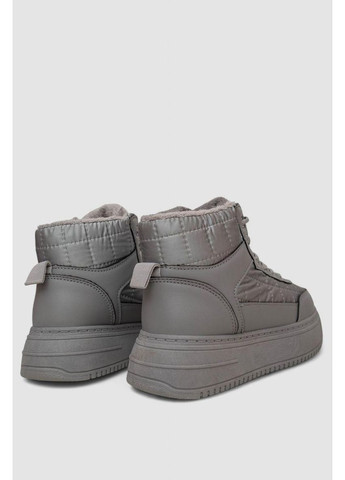 Кроссовки женские зимние на меху, 248RK03 No Brand серые (367166339)