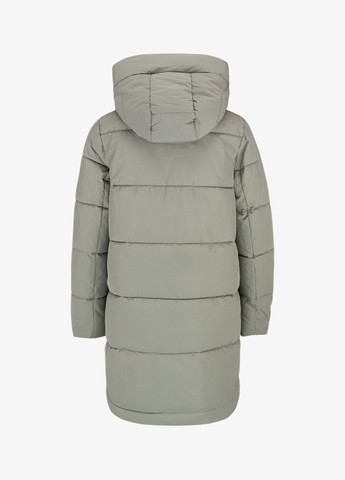 Комбинированная зимняя куртка однотонная женская 6921 темно-оливковый shop (2000999163999) On me