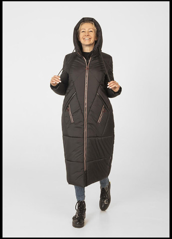 Черная зимняя куртка-пальто "меган" MioRichi