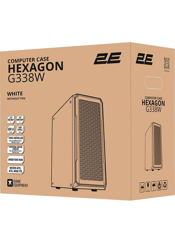 Корпус Hexagon G338W White (2E-G338W) 2E Gaming (352527836)