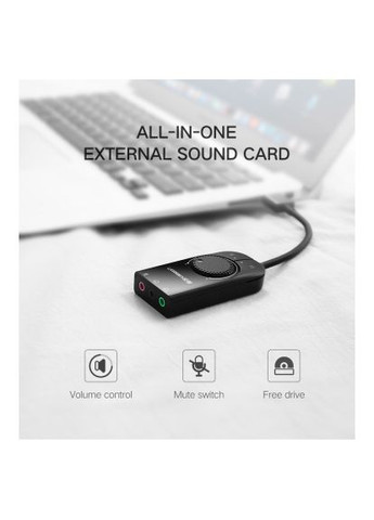 Звукова плата (40964) Ugreen CM129 black (369880558)